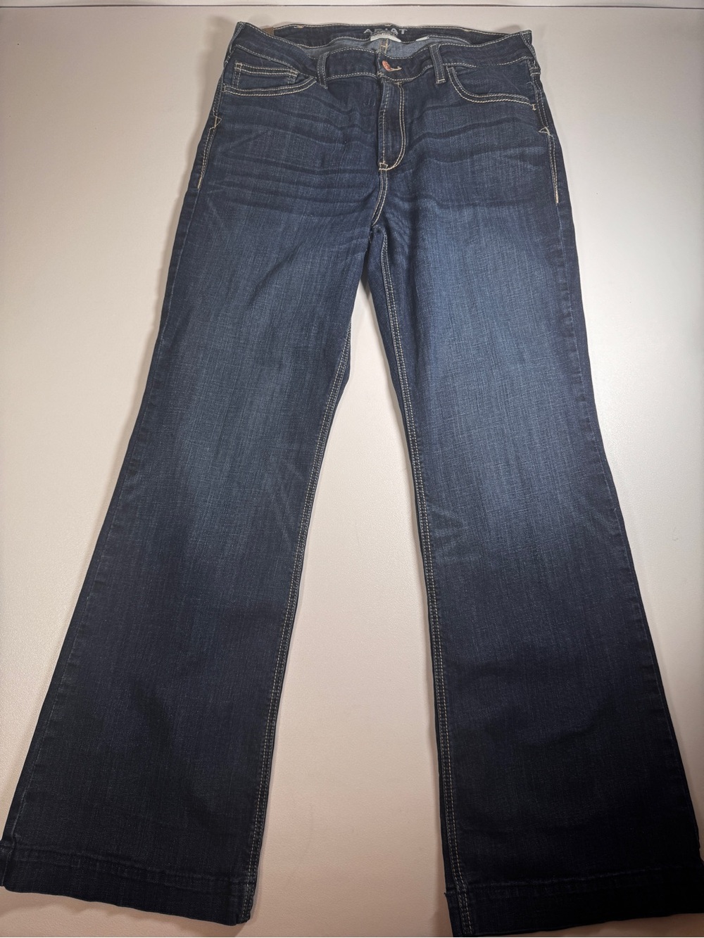 Ariat Jeans Women’s 33R Denim Slim Trouser High Rise Wide Leg Dark Wash